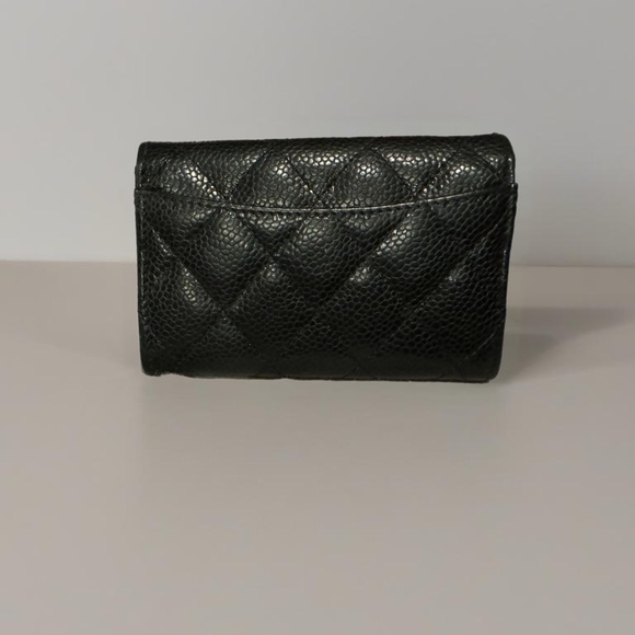 CHANEL CLASSIC CARD HOLDER WALLET BLACK CAVIAR GOLD HARDWARE NEW - Picture 2 of 3